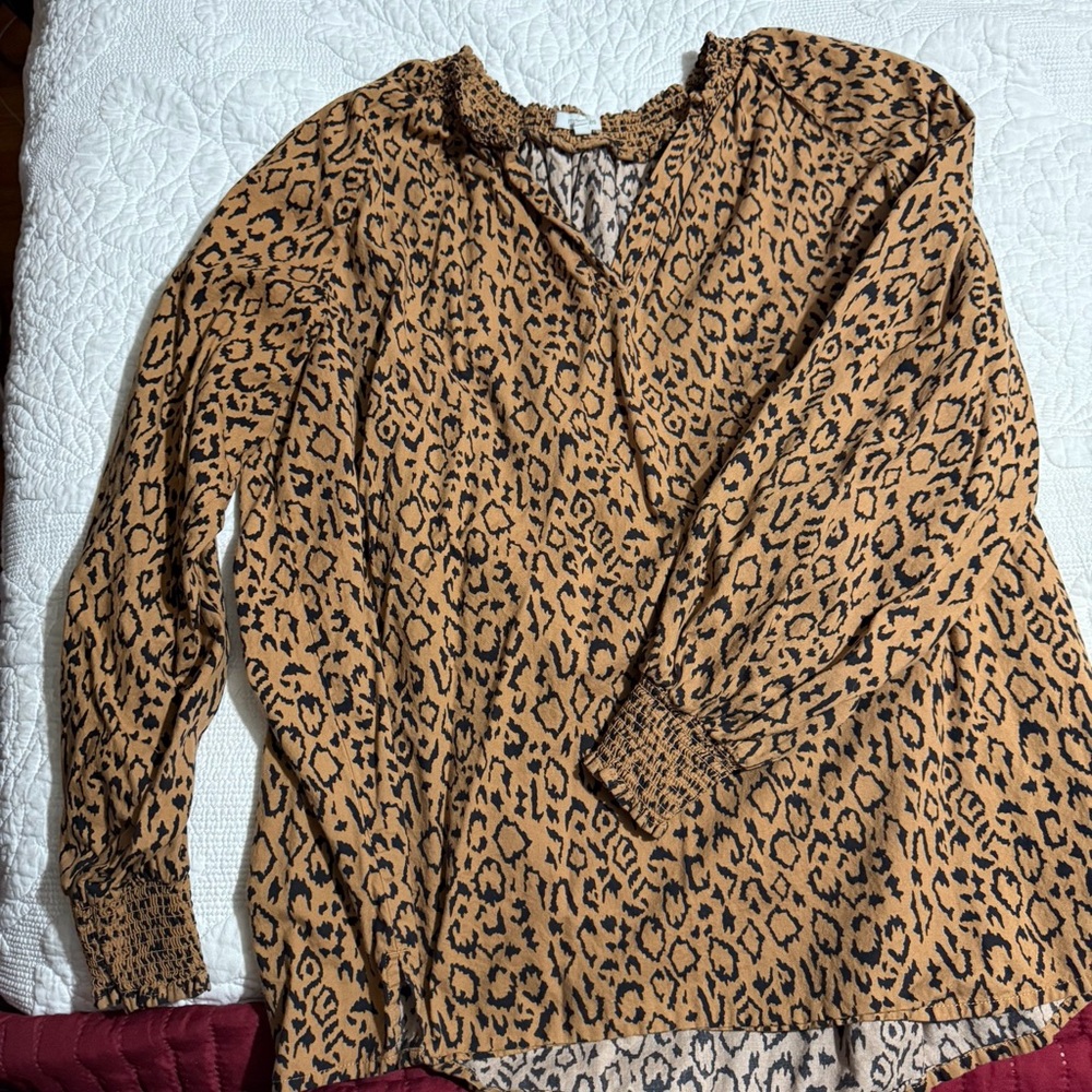 Maurices Leopard Print Women's Top - 0X